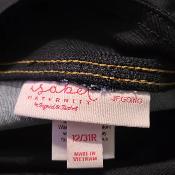 Isabel Maternity Crossover Panel Jeggings Medium Wash Size 12 - Picture 11 of 14